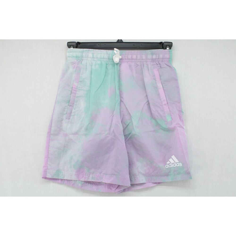 Adidas Essentials Tie Dye Shorts Mens Small Mesh Lined Zip Pockets Athleisure